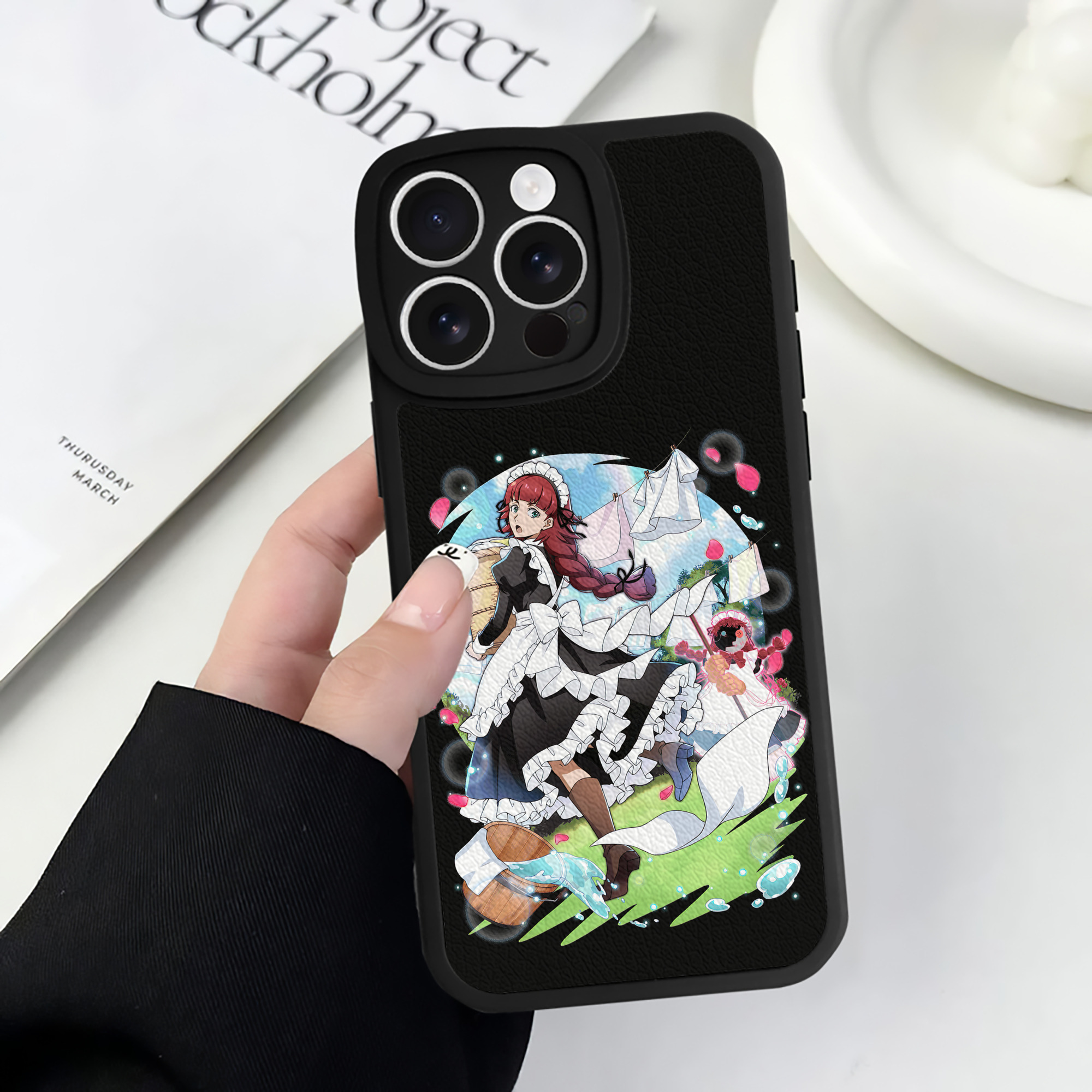 （画像用） 文豪ストレイドッグス Bungo Stray Dogs 【iPhone 16シリーズ対応】シリコンスマホケース（レザー調） 材質：シリコン